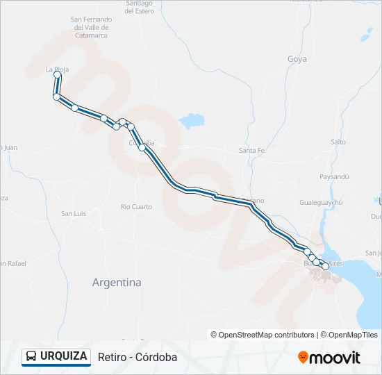 URQUIZA Colectivo Line Map