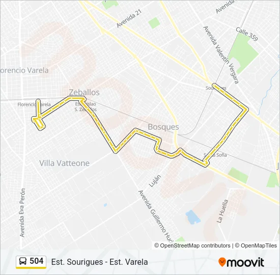 504 Colectivo Line Map