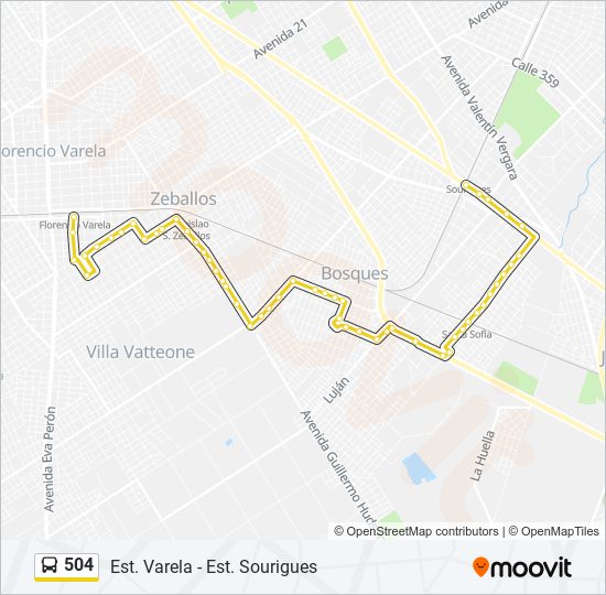 Mapa de 504 de Colectivo