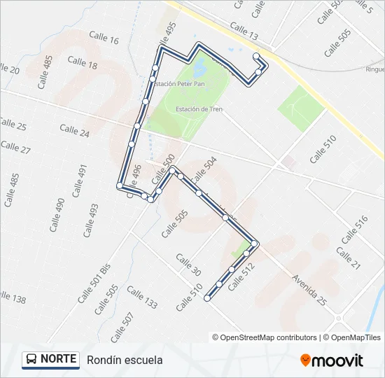 NORTE Colectivo Line Map