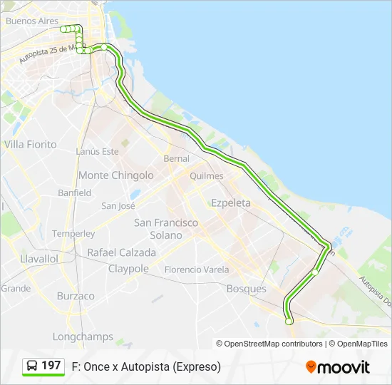197 Colectivo Line Map