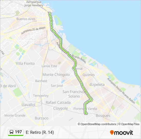 197 Colectivo Line Map
