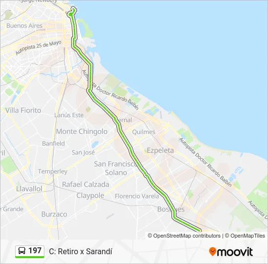 197 Colectivo Line Map