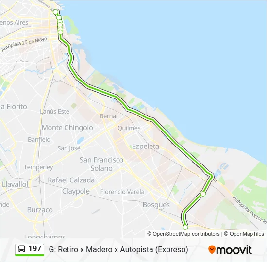 197 Colectivo Line Map
