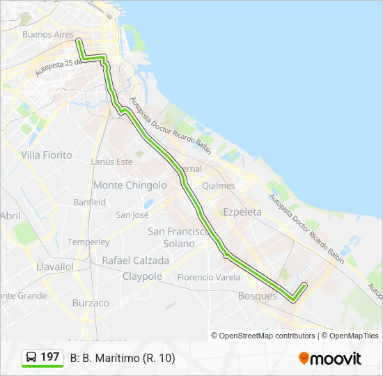 197 Colectivo Line Map