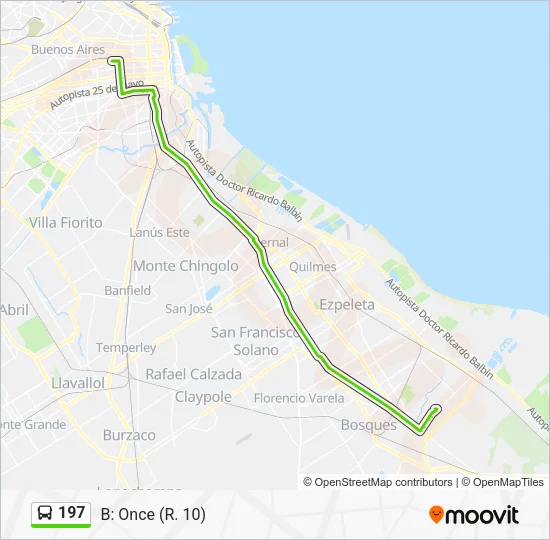 197 Colectivo Line Map