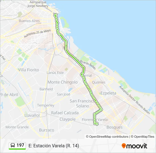 197 Colectivo Line Map