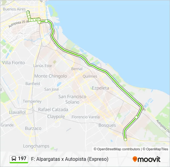 197 Colectivo Line Map