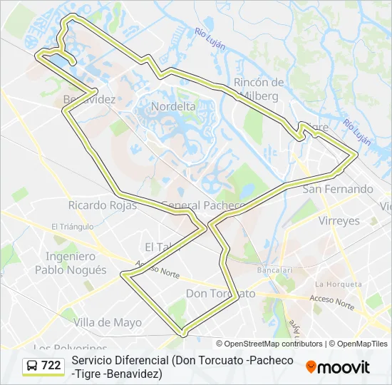 722 Colectivo Line Map