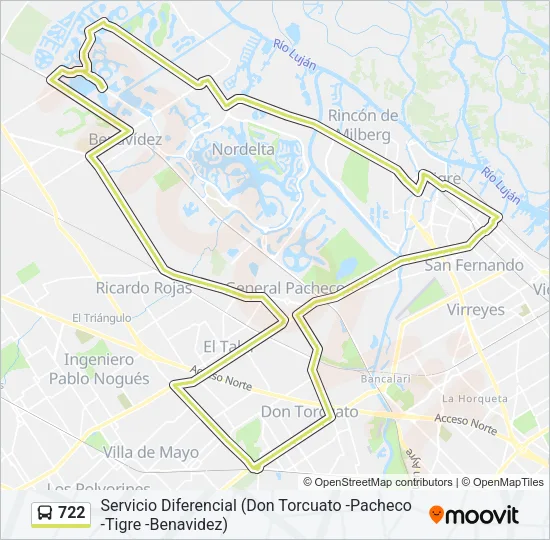 722 Colectivo Line Map