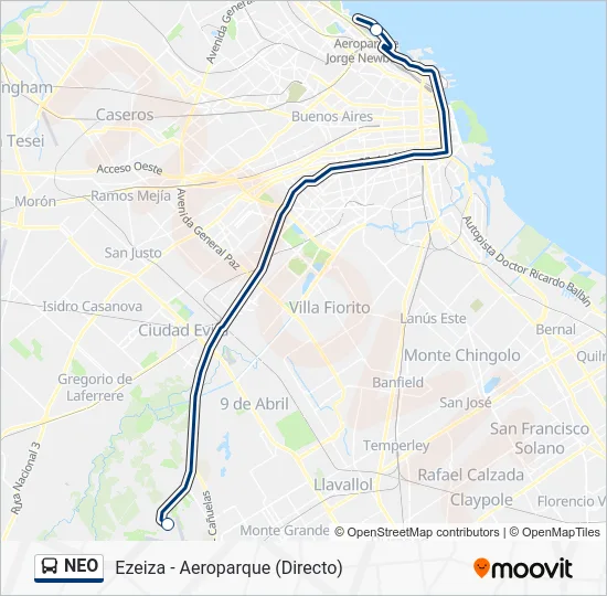 NEO Colectivo Line Map
