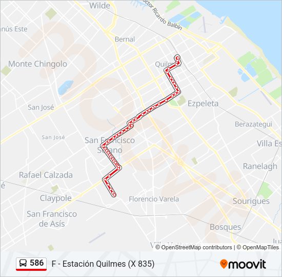 Mapa de 586 de Colectivo