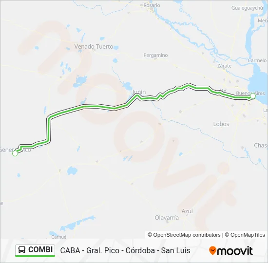 COMBI Colectivo Line Map