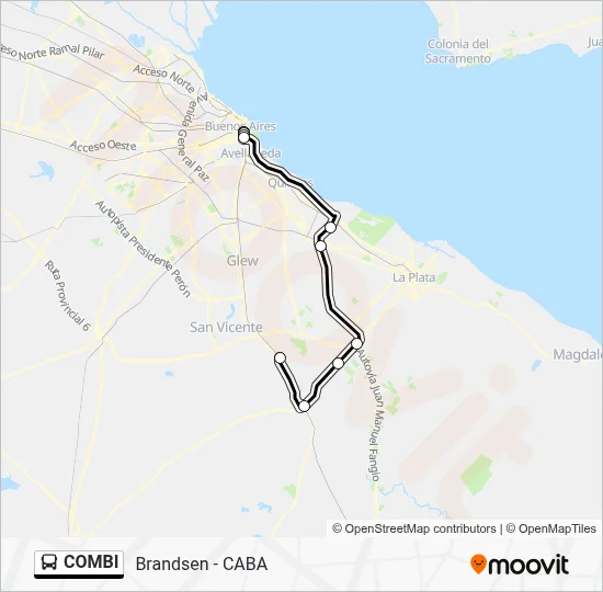 COMBI Colectivo Line Map