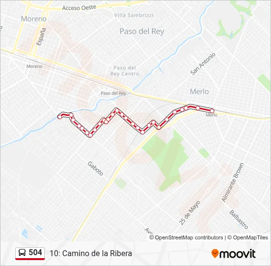 504 Route: Schedules, Stops & Maps - 10: Camino de la …