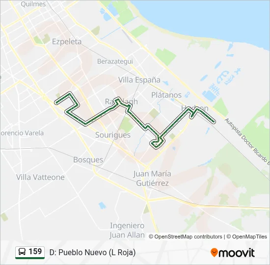 159 Colectivo Line Map