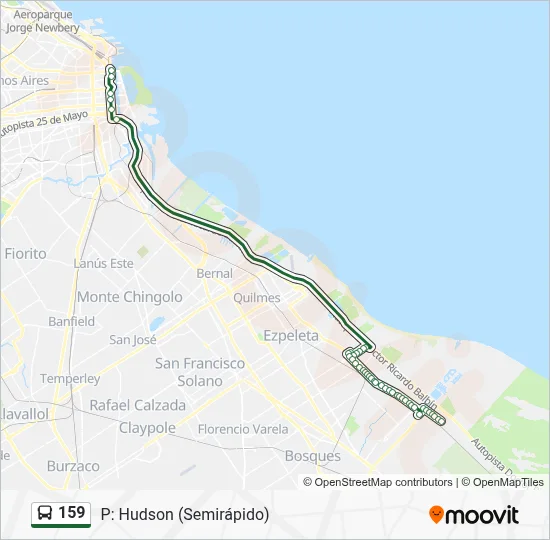 159 Colectivo Line Map