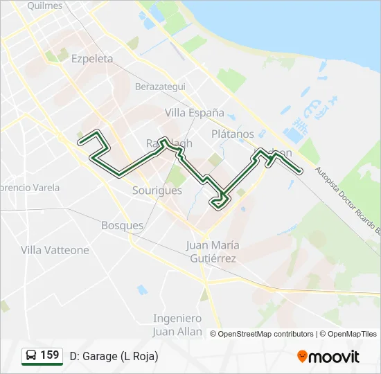 159 Colectivo Line Map