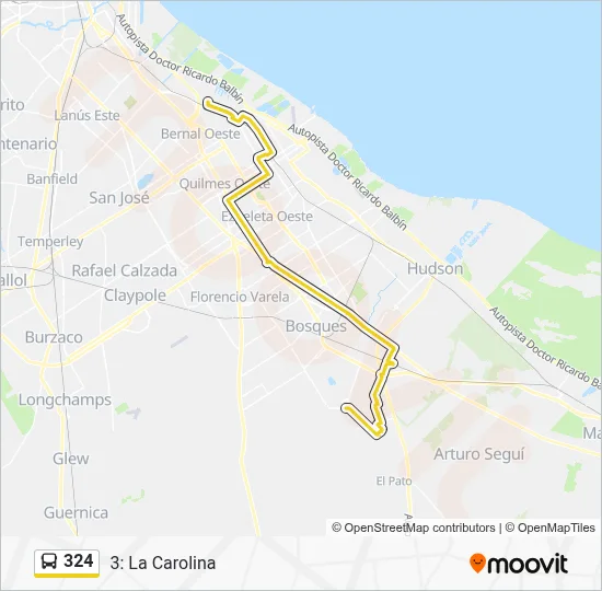 Ruta 324: horarios, paradas y mapas - 3: La Carolina (Actualizado)