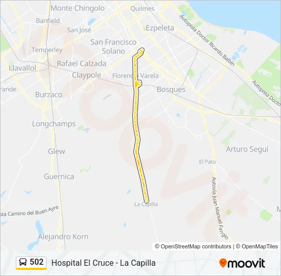 502 Colectivo Line Map