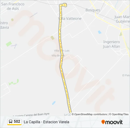 502 Colectivo Line Map