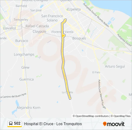 502 Colectivo Line Map