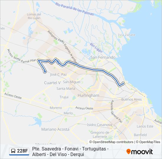 228F Colectivo Line Map