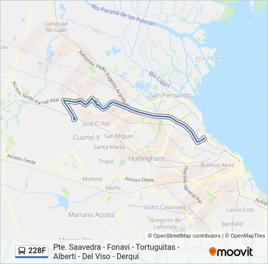 228F Colectivo Line Map