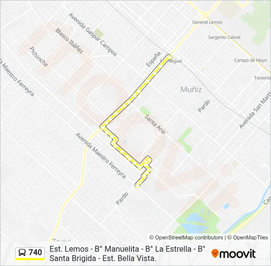 Ruta 740: horarios, paradas y mapas - Mitre (Actualizado)