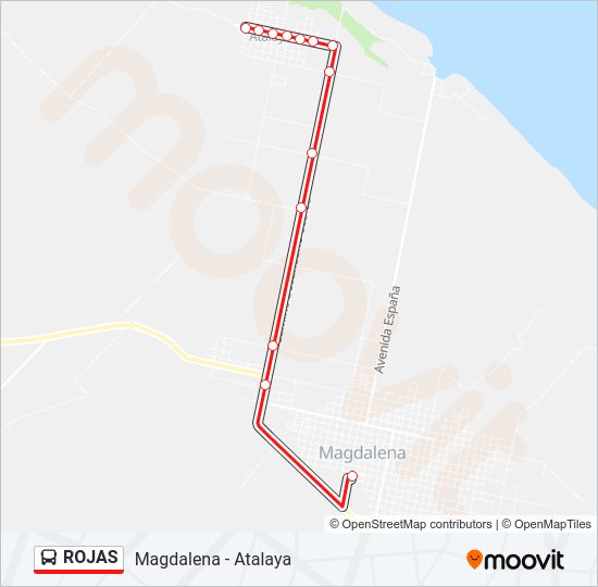 Mapa de ROJAS de Colectivo