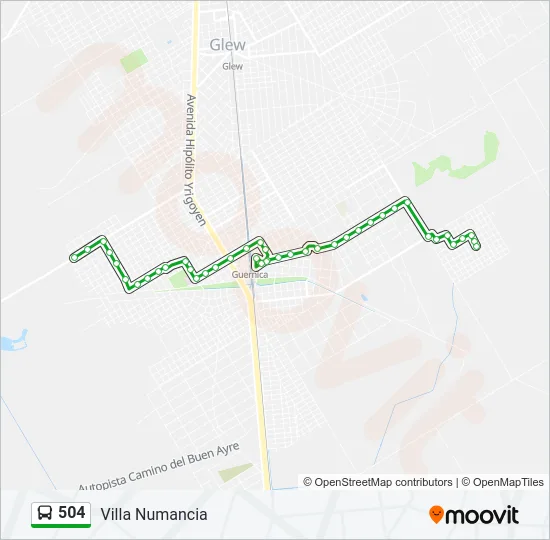 504 Colectivo Line Map