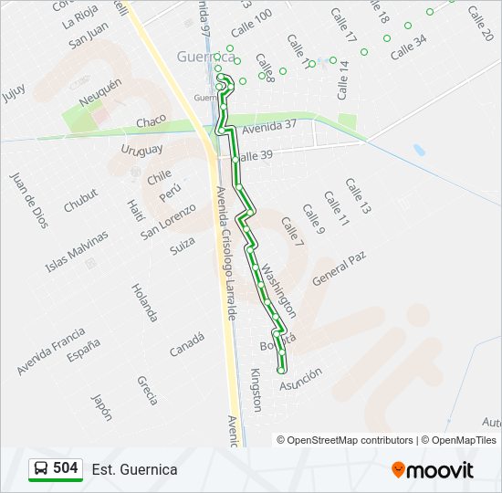 Mapa de 504 de Colectivo