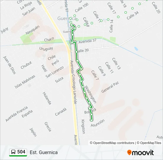 504 Colectivo Line Map