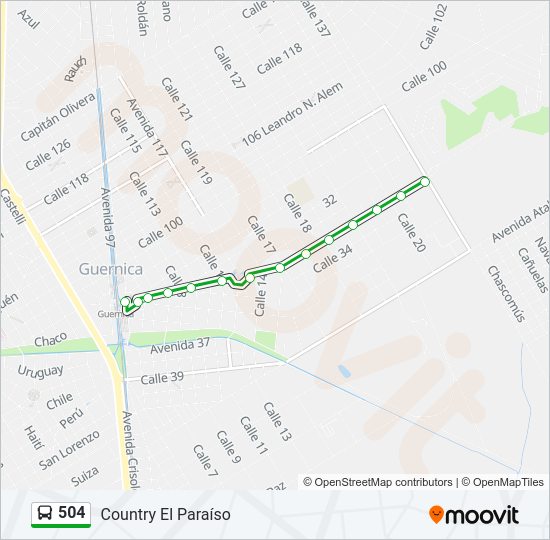 Mapa de 504 de Colectivo