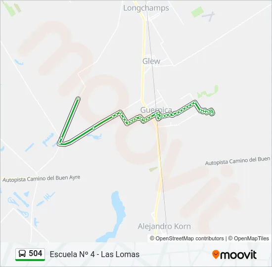 504 Colectivo Line Map