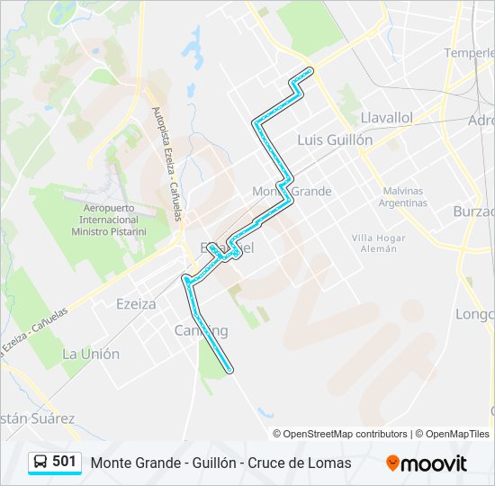 501 Colectivo Line Map