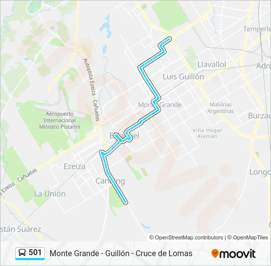 501 Colectivo Line Map