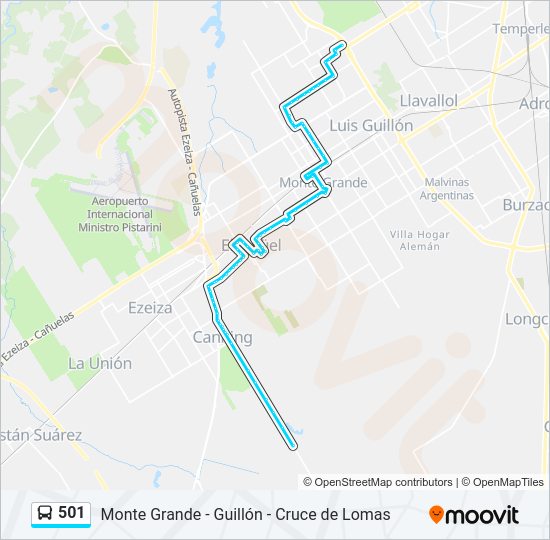 Mapa de 501 de Colectivo
