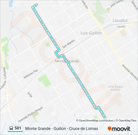 Mapa de 501 de Colectivo