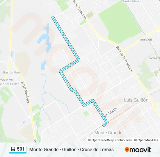 501 Colectivo Line Map