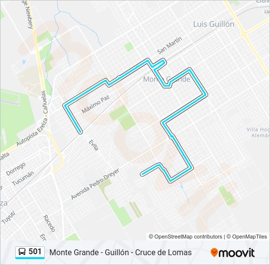 Mapa de 501 de Colectivo