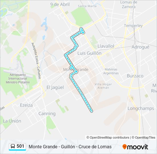 Mapa de 501 de Colectivo