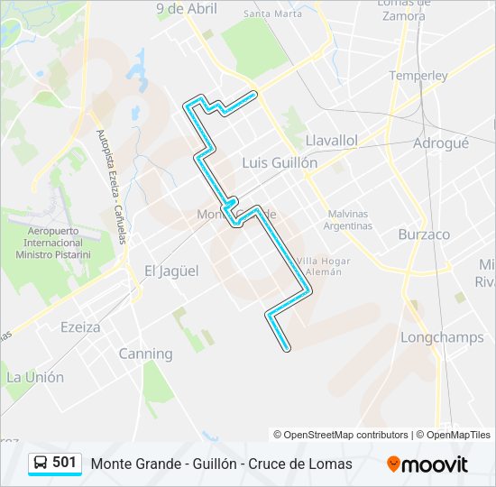 501 Colectivo Line Map