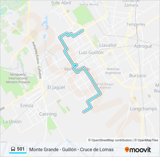 Mapa de 501 de Colectivo