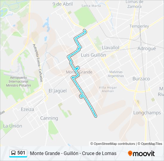 Mapa de 501 de Colectivo