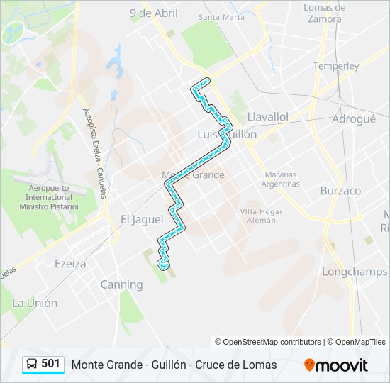 Mapa de 501 de Colectivo