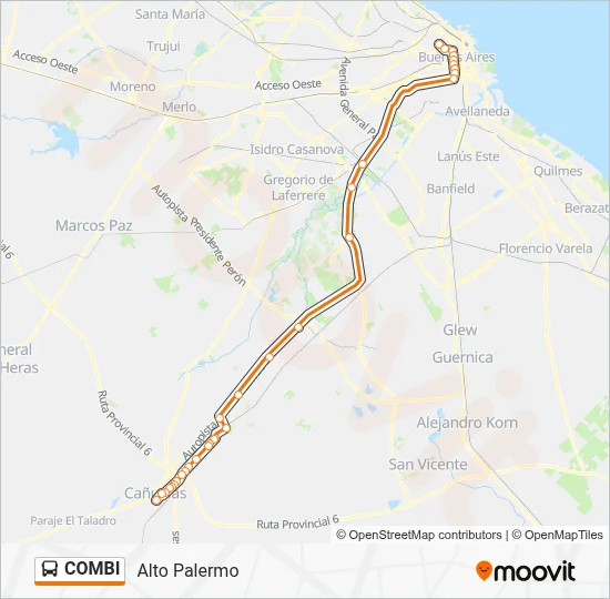 COMBI Colectivo Line Map