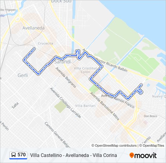 Mapa de 570 de Colectivo