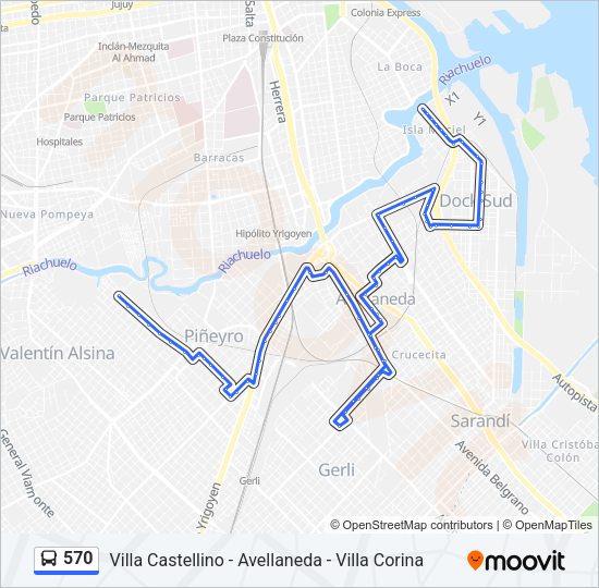 570 Colectivo Line Map