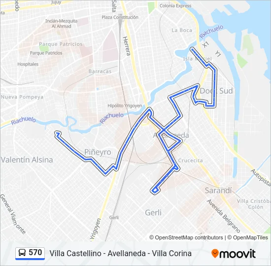 570 Colectivo Line Map